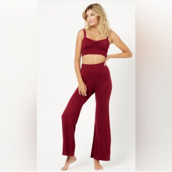 NWT L*Space Adelyn Pull On Soft Pant Sz S Cabernet NEW - Picture 1 of 9
